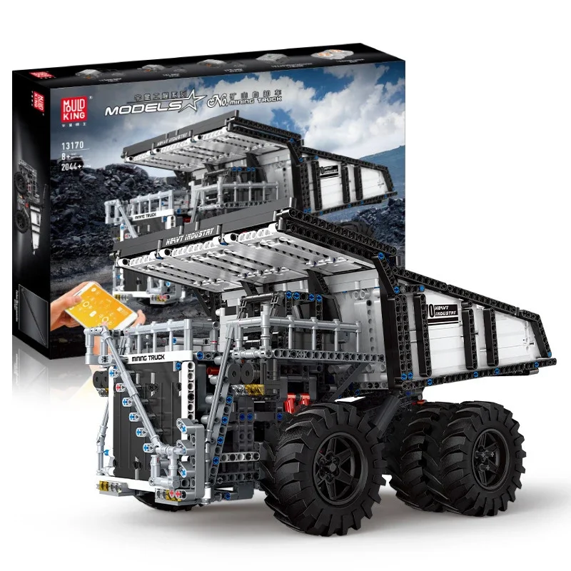 TikTok Hot Sale Mold King 13170 RC/APP Mine Dump Truck Model building block Education building block Children's toys 2044 pieces