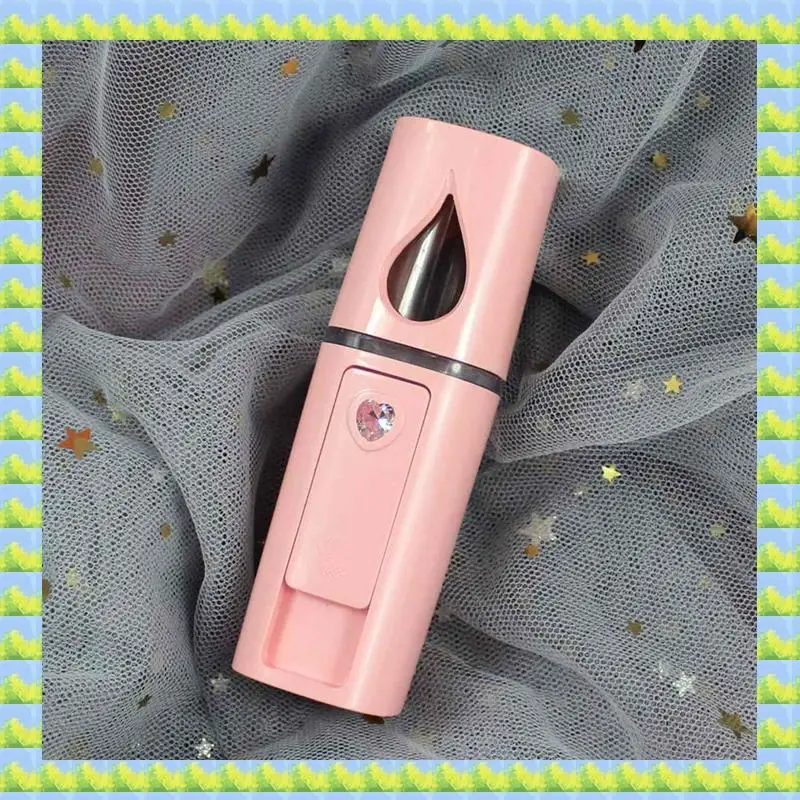 

FZFZ 6X Portable Nano Facial Mister Mini Facial Steamer Atomization Eyelash Extensions With Mirror Pink