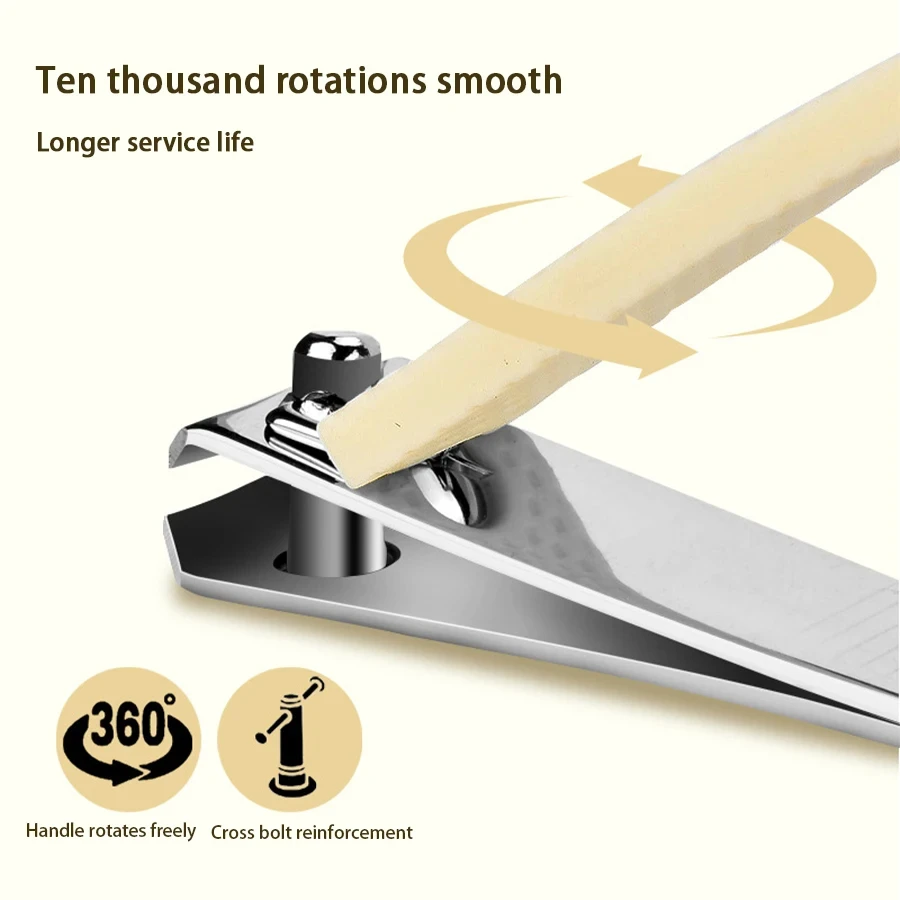 Regalo di Natale Cartone animato Scatola di plastica trasparente Bocca piatta Skew Bocca Forbici per unghie Set di strumenti per manicure per tagliare i piedi