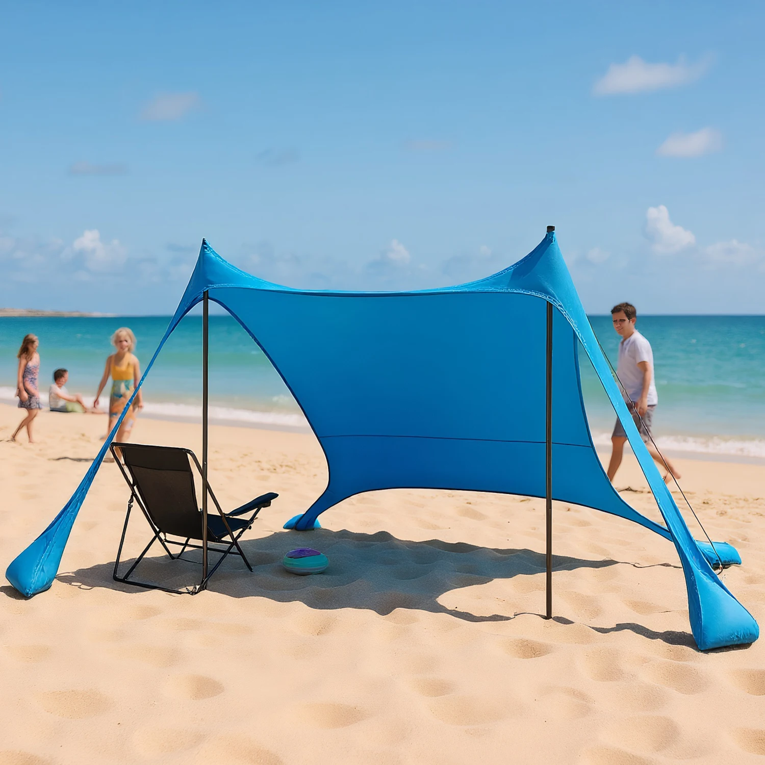 Carpa de Protección Solar UPF50+ para Exteriores, Playa, Camping, Picnic, Resistente al Viento, Portátil, de Fácil Montaje, de una Pieza, Ligera