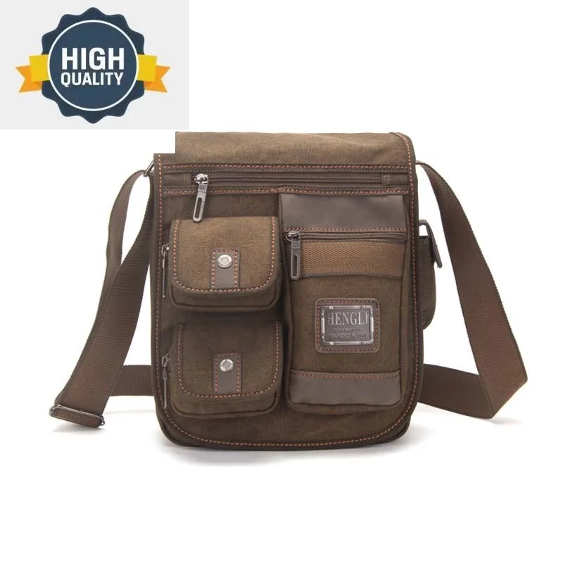 

Retro Canvas Vintage Shoulder Bags New Multifunction Man Leisure Tooling Messenger Package School Handbag