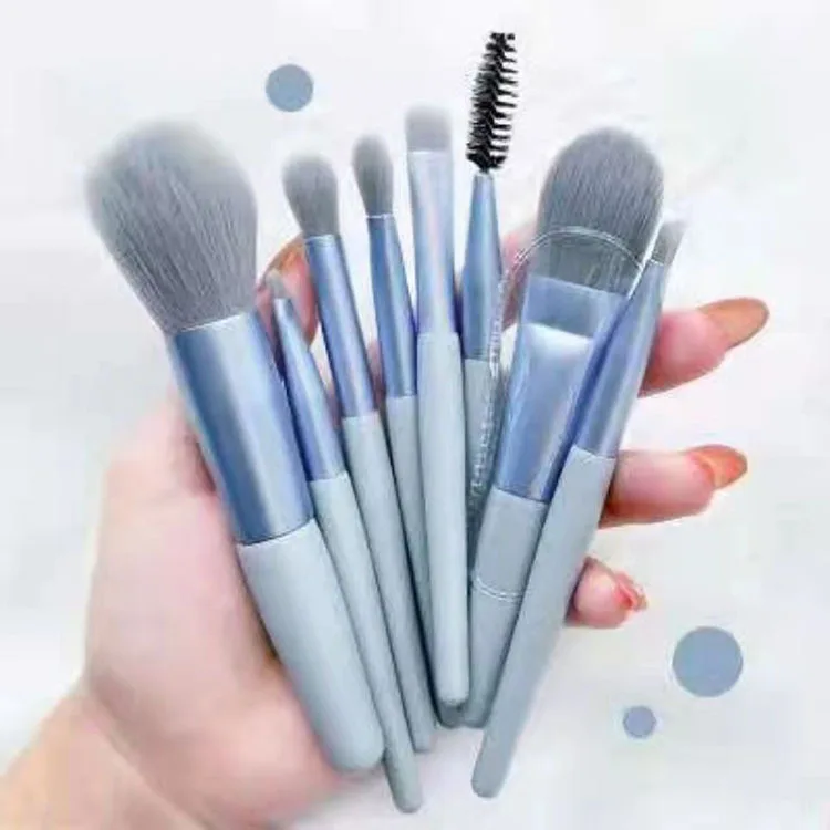 Pennello per trucco di alta qualità Correttore portatile da 8 pezzi Set di colori al miele Capelli morbidi Trucco di bellezza Ombretto Strumento Trucco