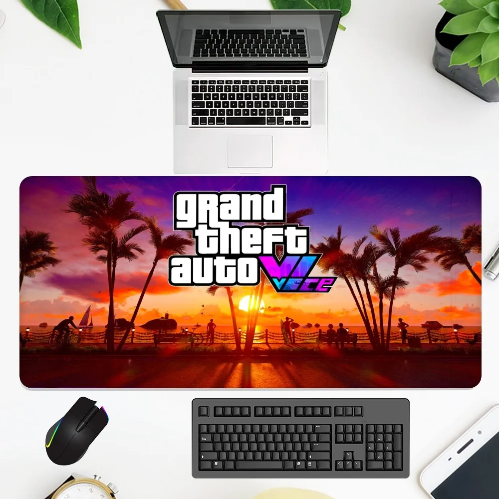 Gioco G-GTA 6 Mouse Pad office Large Small Computer pc tastiera Mouse gioco in gomma tappetino antiscivolo per Mouse grande