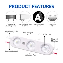 DC12V OSRAM modułu LED IP67 wodoodporny obiektyw 180 ° wysokiej jakości kabel odpowiedni 3000K 4000K 6500K temperatura barwowa