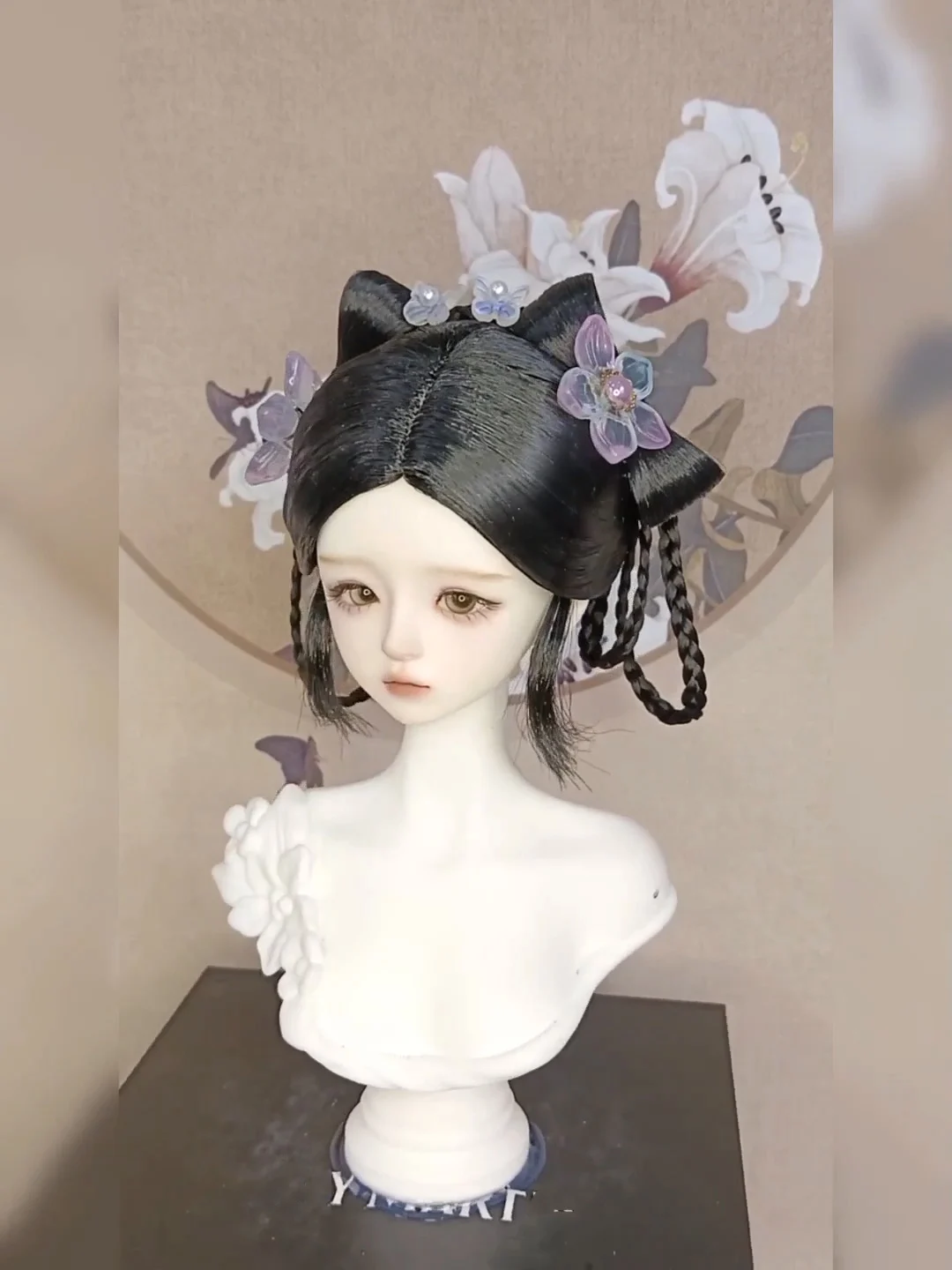 1/6 1/4 1/3 مقياس BJD دمية الباروكات القديمة زي Hanfu خمر الشعر الطويل الجنية شعر مستعار ل MSD SD13 فتاة كبيرة SSDF اكسسوارات A1794