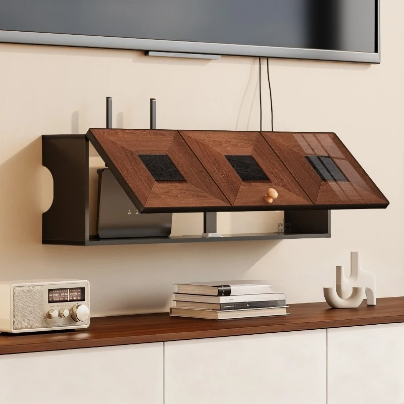 

Router wifi storage box wireless wall-mounted non-punching wire blocking light