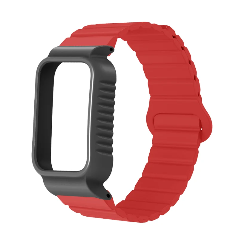 

Magnetic Strap+Protective Case For Xiaomi Mi Band 8 Pro 9 Pro Redmi Band 4 5 Quick Release Waterproof Silicone Sport watch Strap