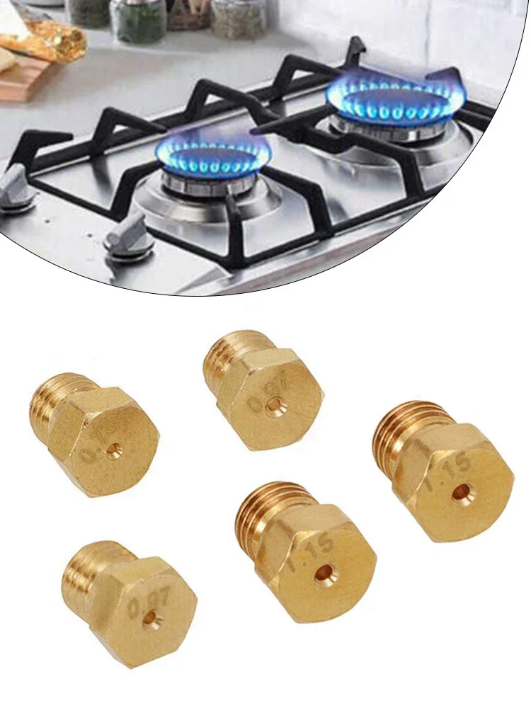 5 pçs queimador de gás natural fogão kit conversão lpg jatos bicos injetores conjunto jato gás aquecedor água bico jato