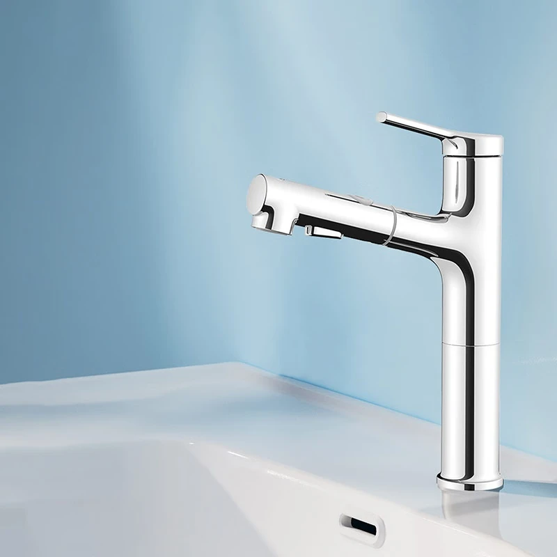 

Diiib 360 degree faucet 2 Functions Double Control Hot Cold All-round Cleaning Mouthwash Faucet Deck Mount for Bathroom