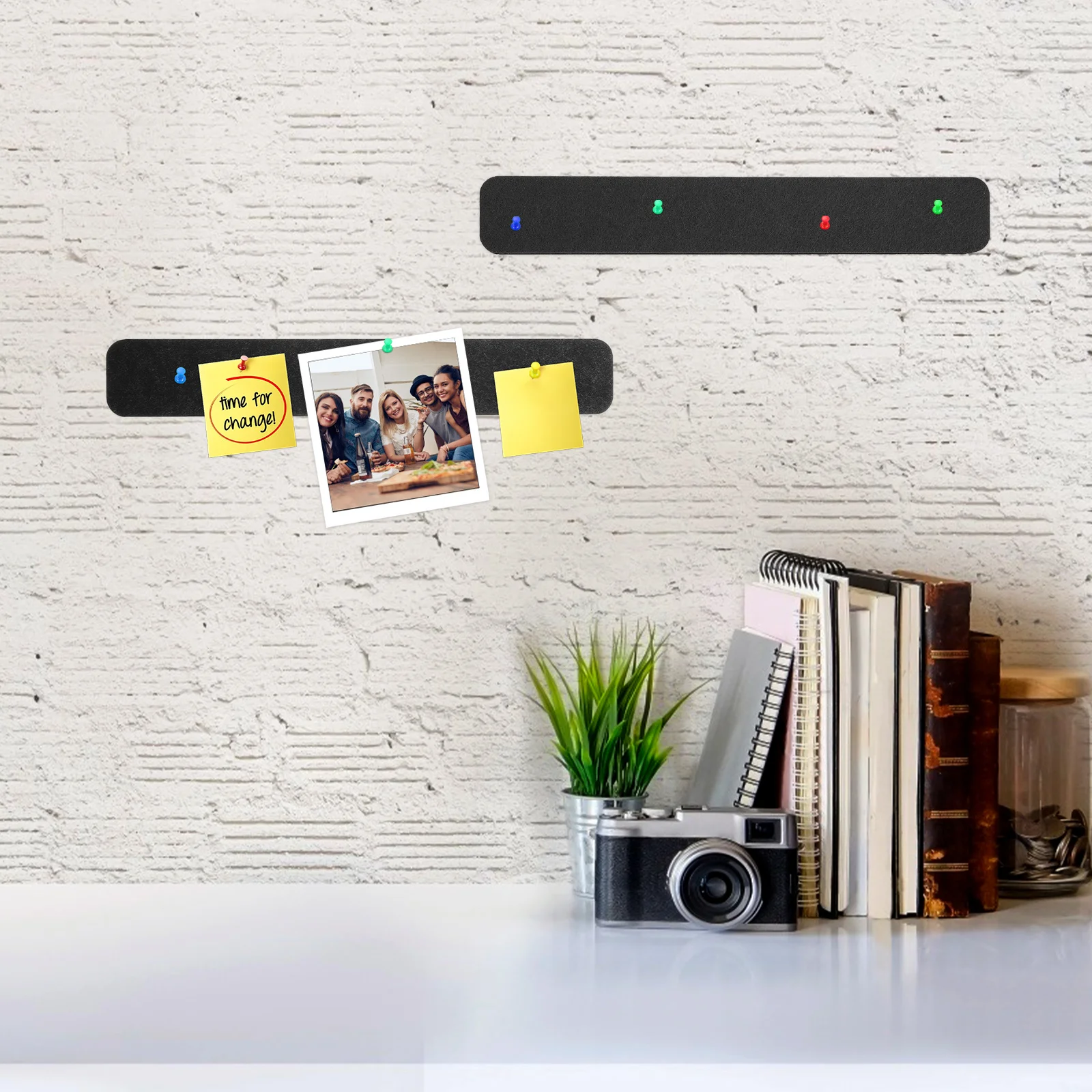 5 pcs Felt Bulletin Board Strip Self-Adhesive Felt Message Board Wall Sticker For Home Decor Display Multi-Functional Wall Art