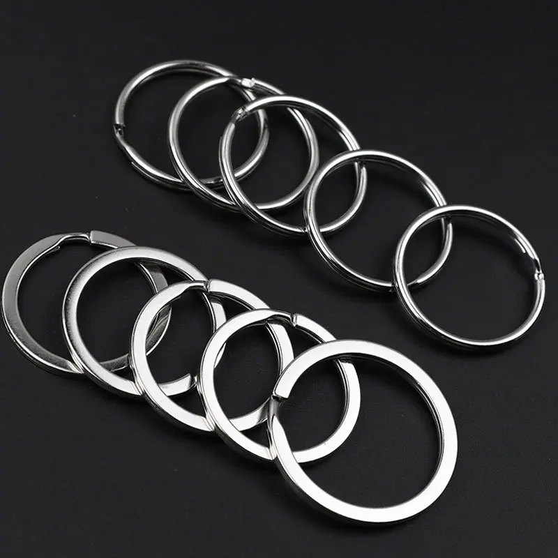 50pcs 25mm Key Ring High Quality Electroplated Process Keyrings For Jewelry Making Accessories DIY Keychains Supplies