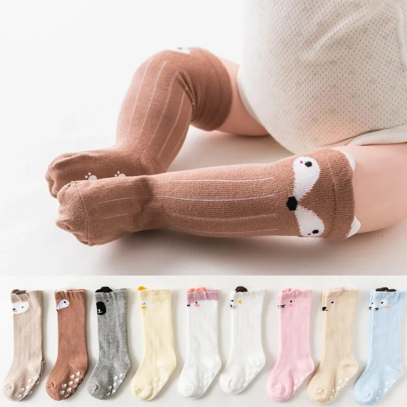 

Spring Autumn Children Baby Girls Boys Knee High Socks Home Trampoline Long Socks Kids Toddler Floor Sport Non-slip Stockings