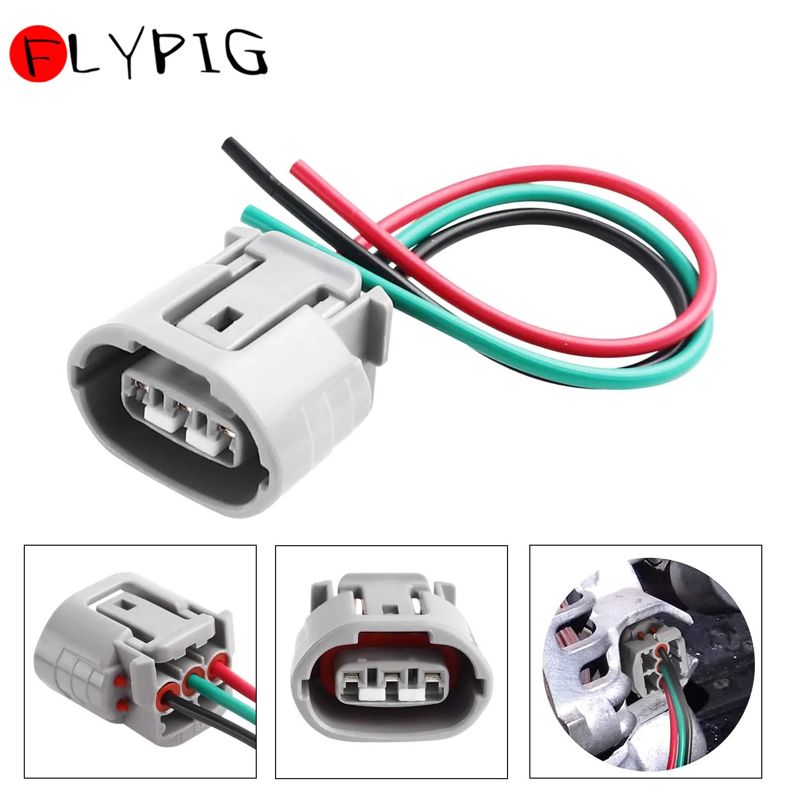 3Wires Alternator Lead Repair Denso Regulator Wire Harness Plug Connector for Infiniti EX35 G35 Toyota Suzuki Nissan Audi Mitsub