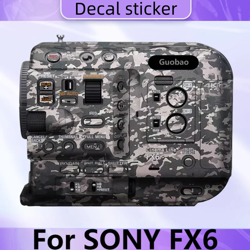 

For SONY FX6 Camera Sticker Protective Film for Sony FX6 / ILME-FX6V Decal Skins Wrap Film Anti-scratch Protector Cover Case