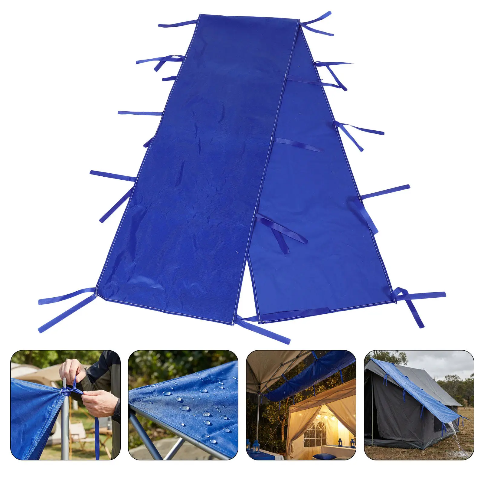 

Heavy Duty Rain Gutter for Pop Up Canopy 14.8ft X 16.5in Waterproof Tent Drainage Channel Universal Gazebo Rain Gutter Kit
