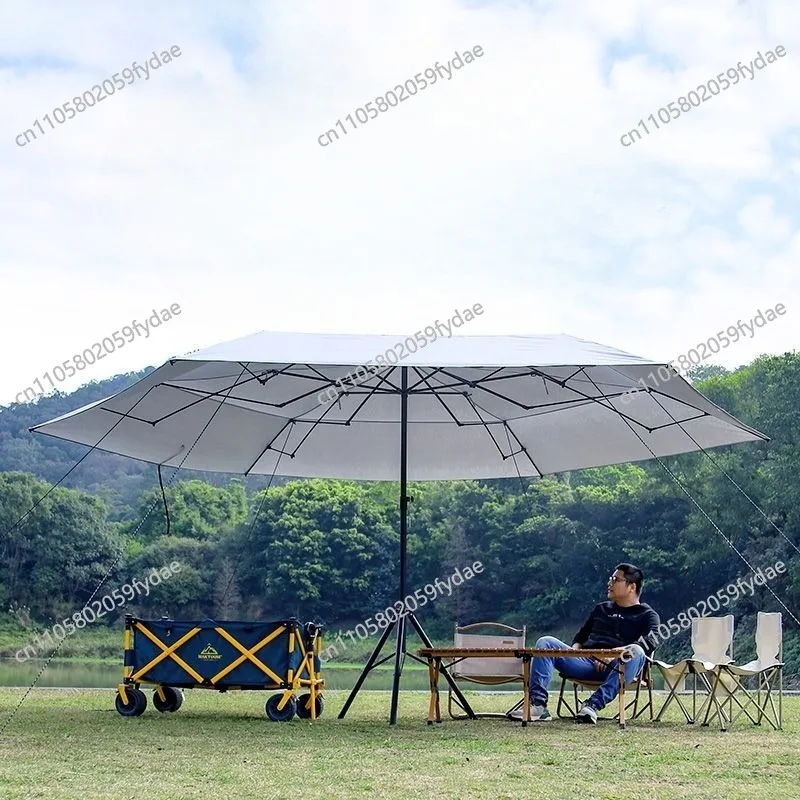 Cloth Outdoor Sun Shelter Folding Hexagon Windproof Waterproof Quick Automatic Opening Sun Shelter Camping Shelters