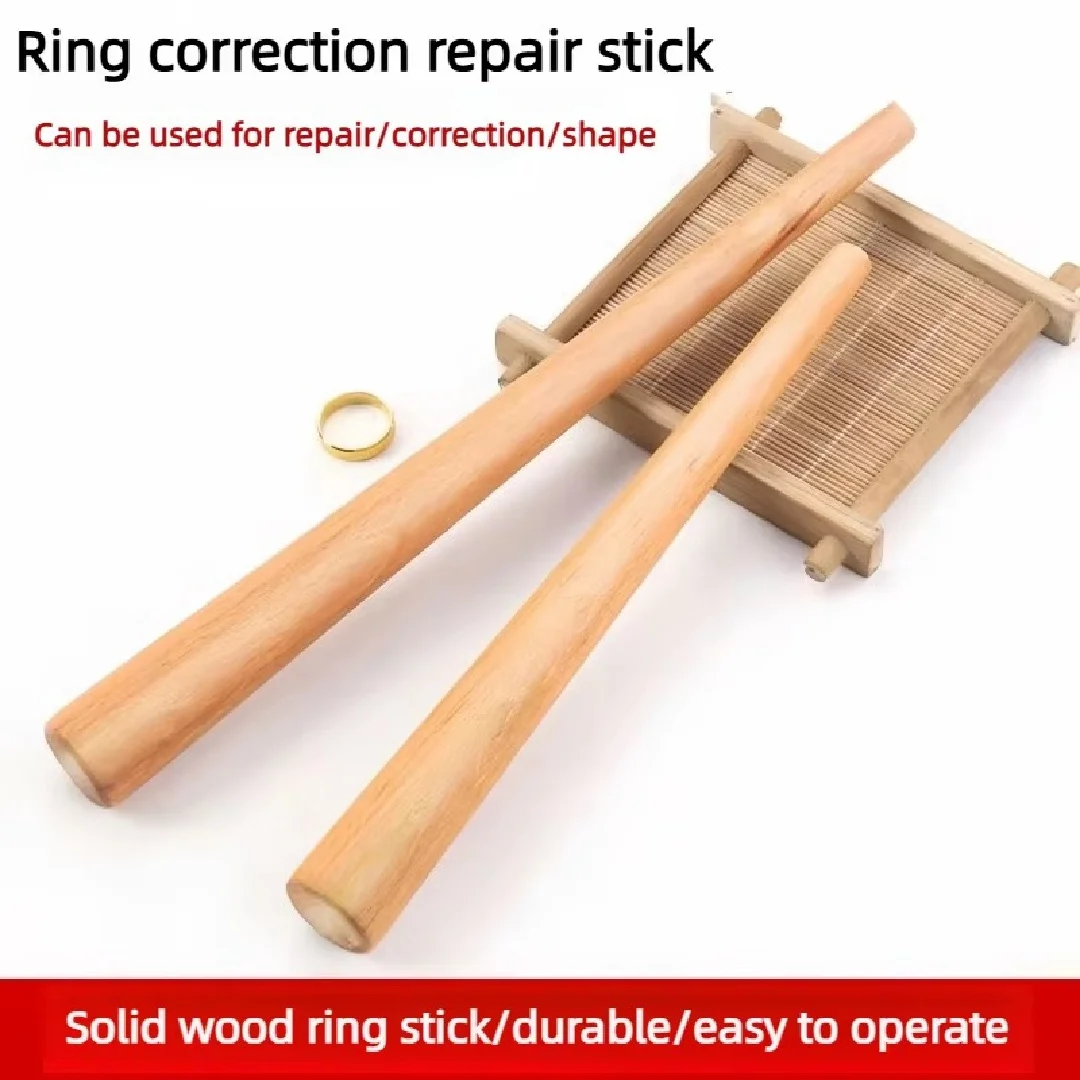 PHYHOO Wooden Ring Sizing Mandrel Jewelry Shaping  Correcting Tool Wear Resistant for Ring Resizing Repair Making
