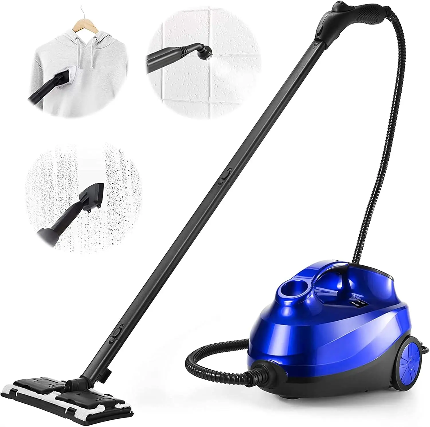 Steam Cleaner, Heavy Duty Household Steamer w/ 19 Accessories, 1.5L Tank & 13ft Power Cord, Multipurpose Chemical-Free Household