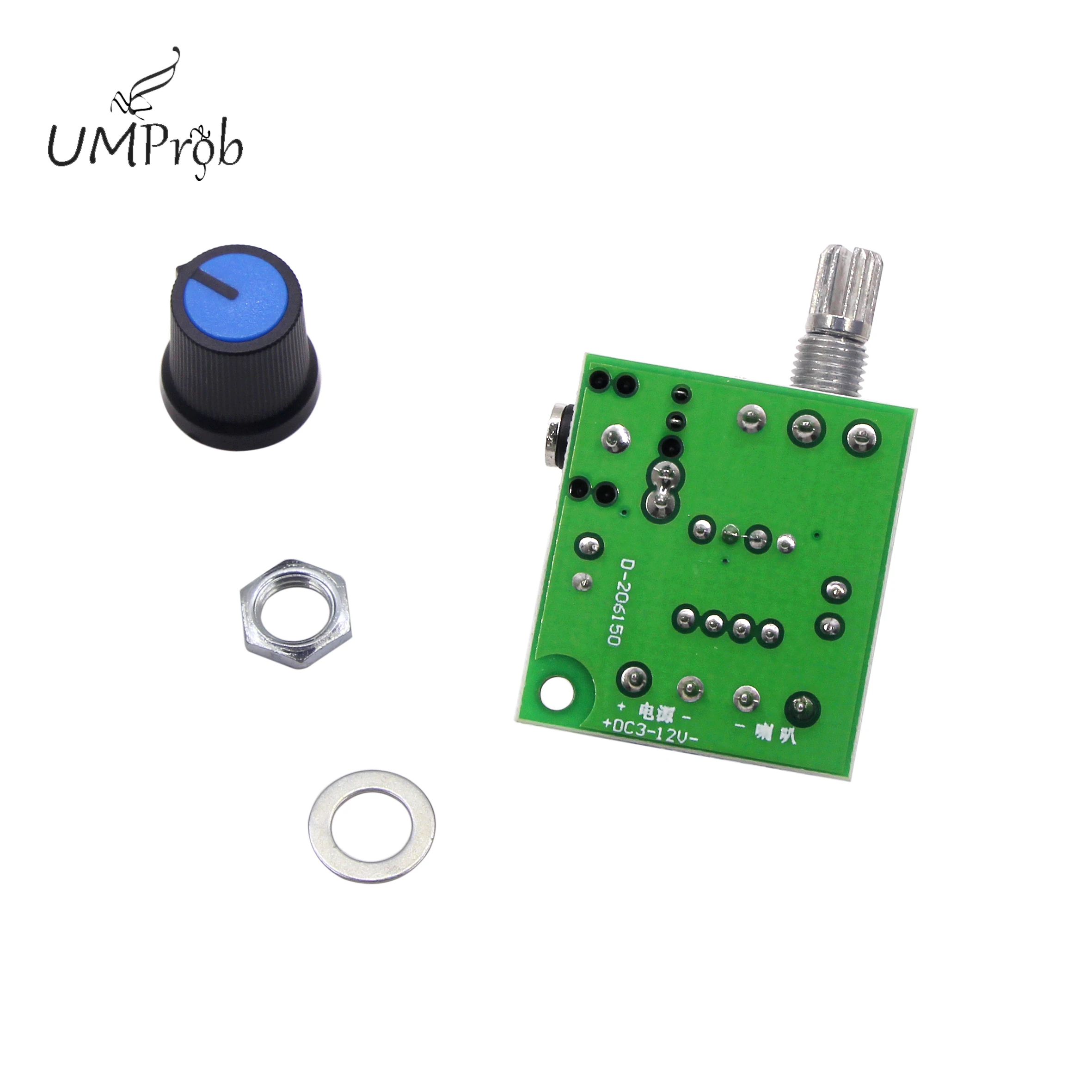 LM386 10W Audio Amplifier Board Mono 3.5mm DC 3-12V Volume Control Mini AMP Module Adjustable volume