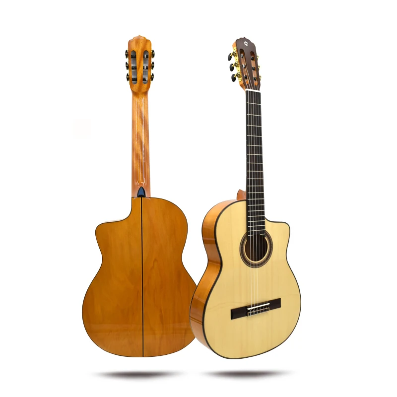 High Quality Geake K-300C Flamenco Spanish Classical Guitar 4/4 Size 39 Inch Spruce Top Rosewood Solid Bass OEM Guitarra