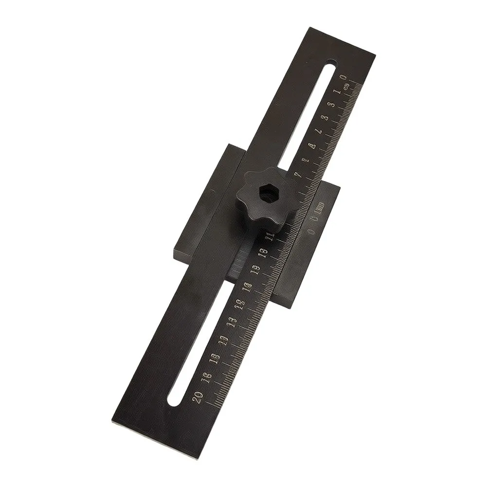 Adjustable Sliding Scriber Ruler 0-200mm, Woodworking Marking Gauge With Star-Lock Knob, Precision Carpenter Measuring Tool For