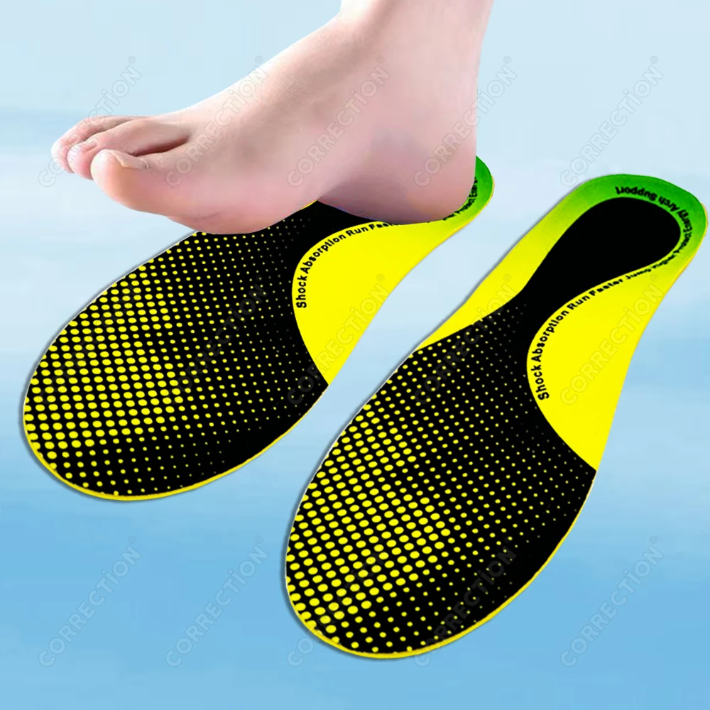 CORRECTiON 1/2 Pairs Carbon Fiber Plate Insoles Men Women High Rebound Elastic Damping Arch Support Antibacterial Sport Cushion