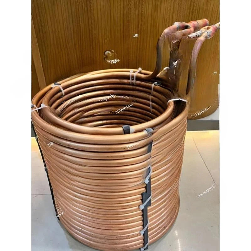 

Industrial Chiller Refrigeration Copper Coil Tubes Evaporator Red Copper Heat Exchanger Water Tank Cooler 3p5p10p-60
