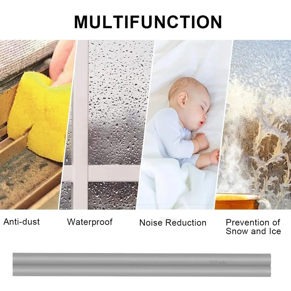 6 متر/12 متر شريط عازل للباب Diep ذاتية اللصق مشروع سدادة الشريط نافذة الطقس تجريد العزل الضوضاء المطاط ختم الشريط