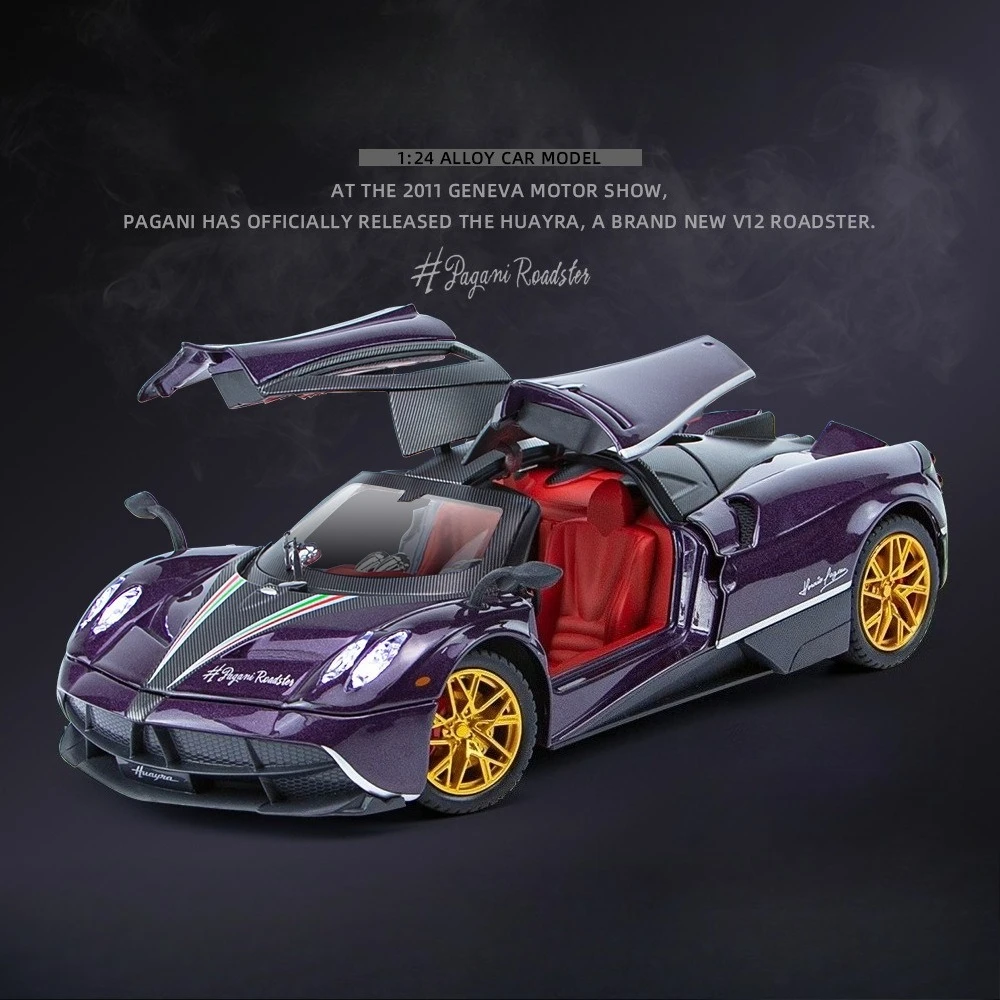 

1:24 Huayra Simulation Alloy Sports Car Model Ornament Children's Toy Gift Diecast Alloy Car Model Collectible