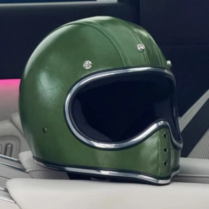 Japanese Pointed Mouth Small Helmet Personalized Retro Motorcycle Full Cover Fiberglass All Year Round Full Helmet for Harley