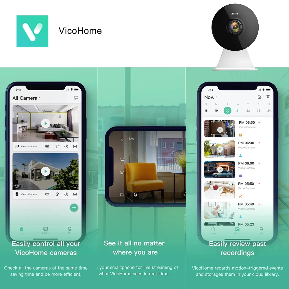 2K Wifi Security IP Camera indoor Smart Home Wireless Camera AI Motion Detection Outdoor 1080P HD IR Night Vision Surveillance