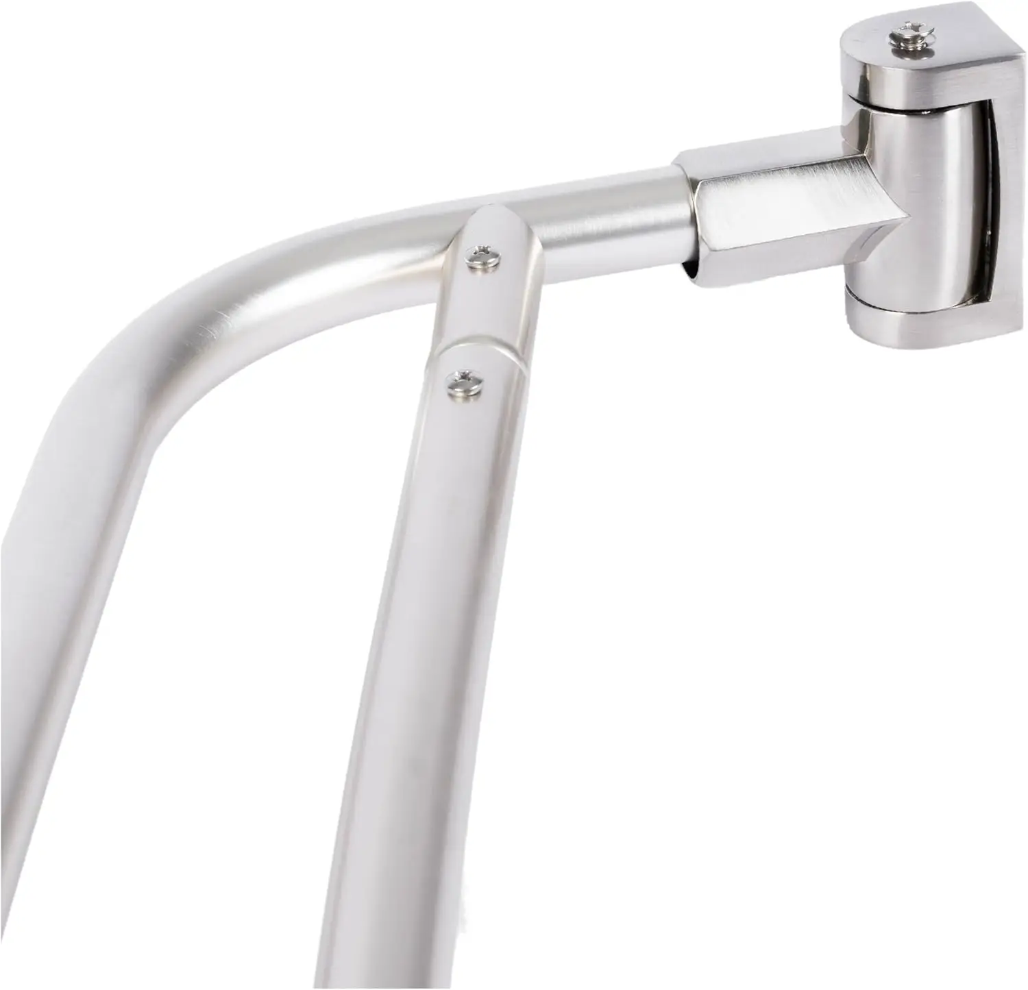 

Double Curved Shower Rod, Adjustable 44-70 Inches, Brushed Nickel Finish, Modern Bathware for Space-Saving Showers