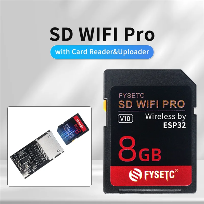 FYSETC SD WIFI Pro Wireless Transmission Base on ESP32 with 8GB Card , Uploader Support Websever for 3D Printer