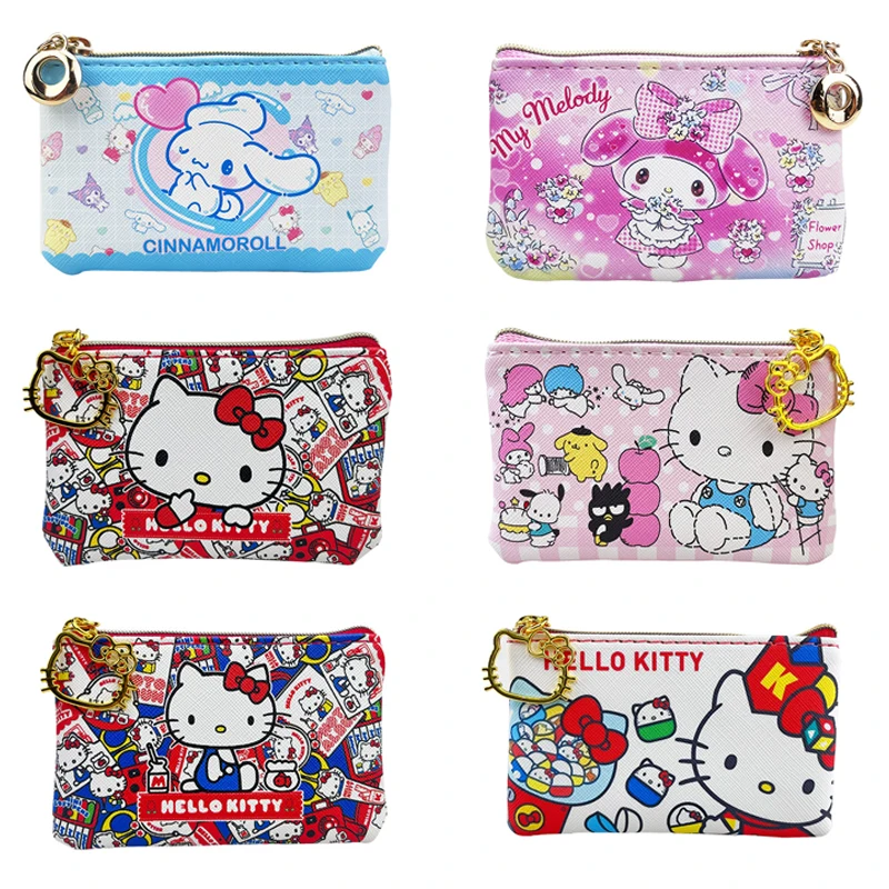 

24 Style Cute Hello Kitty Coin Wallet Sanrio Cartoon Creative Small Wallet Kuromi Girl Wallet Kawaii Wallet Children's Gift