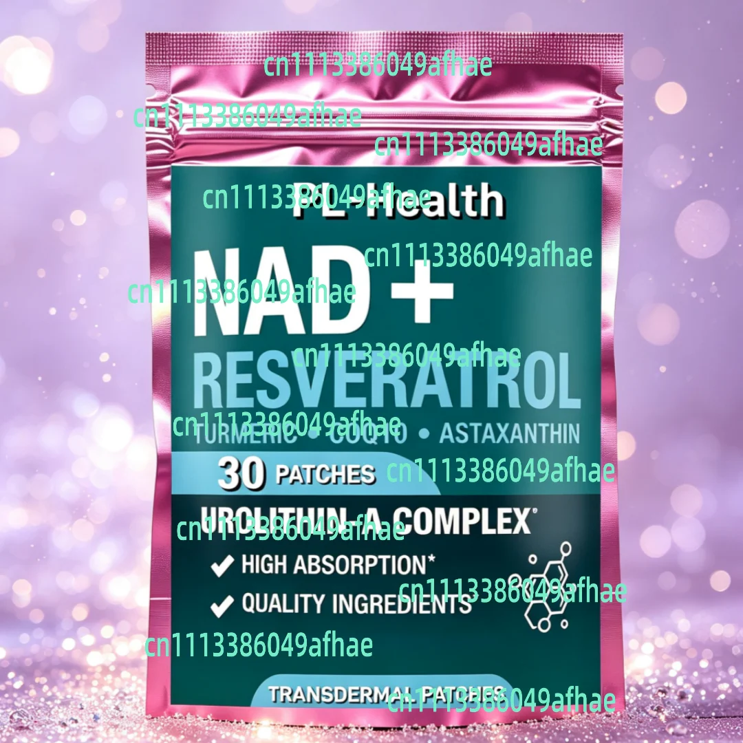 30 Patches NAD+ Transdermal Patches with Astaxanthin, Urolithin A, Resveratrol - Cellular Energy, Support or Women & Men