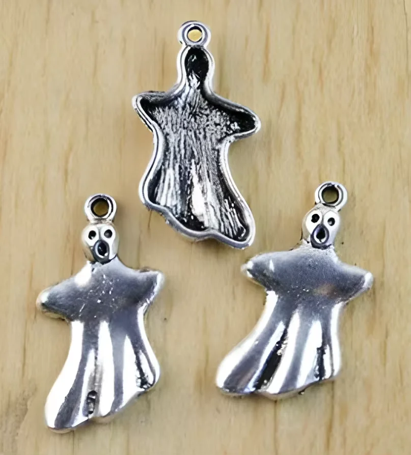 

10pcs 28.7x15.4mm Zinc alloy metal ghost design charms for jewelry making T1261