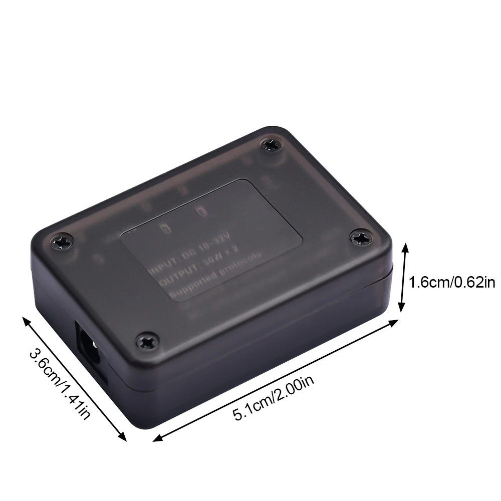 12V 24V to 5V 9V Dual USB Mobile Phone Fast Charging Power Supply Step-down Converter Module with Shell USB QC3.0 QC2.0 Car Char