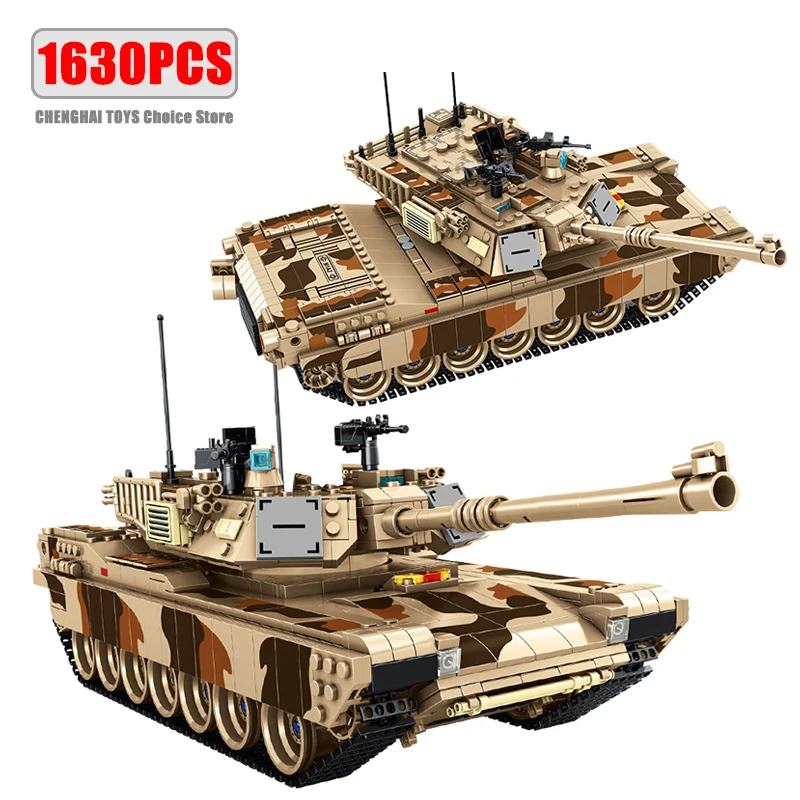 WW2 Military Leopard 2 a4 Battle Tank Series Building Blocks Brick Model MOC Army arma Boy Set Kid Toy regalo di natale per bambini