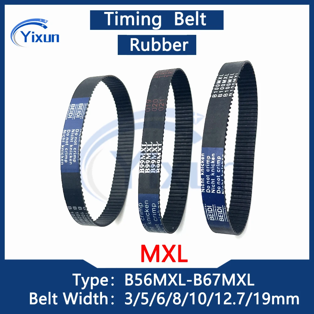 MXL Rubber Timing Synchronous Belt B56 B57 B58 B59 B60 B61 B62 B63 B64 B65 B66 B67 Width 3/5/6/10/19mm For 3D Printer Drive Belt