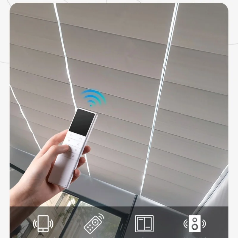 Sunroom shading curtains, smart electric ceiling curtains, glass roof curtains, manual shading ceiling curtains, folding curtain