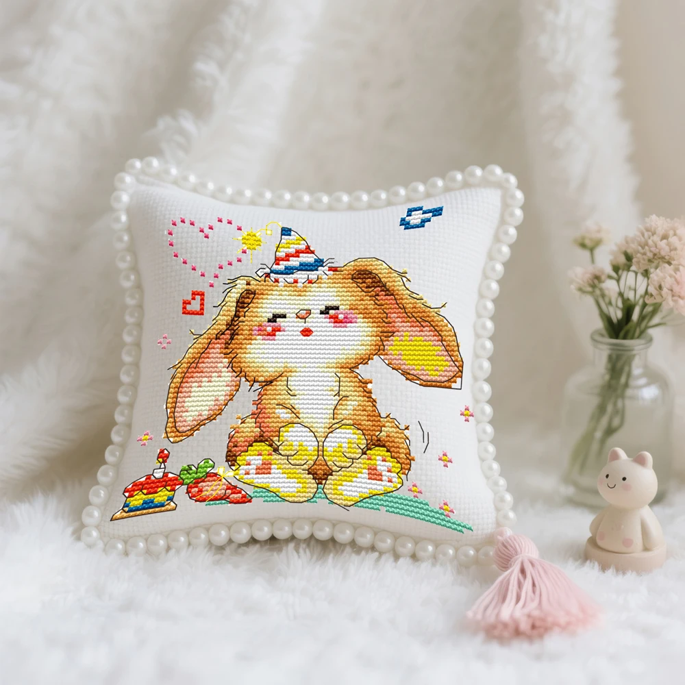 News Pre-Printed Cross Stitch Kit, Stamped Aida Fabric With DMC Threads, Embroidery Kit, Easy To Follow - Loving Rabbit