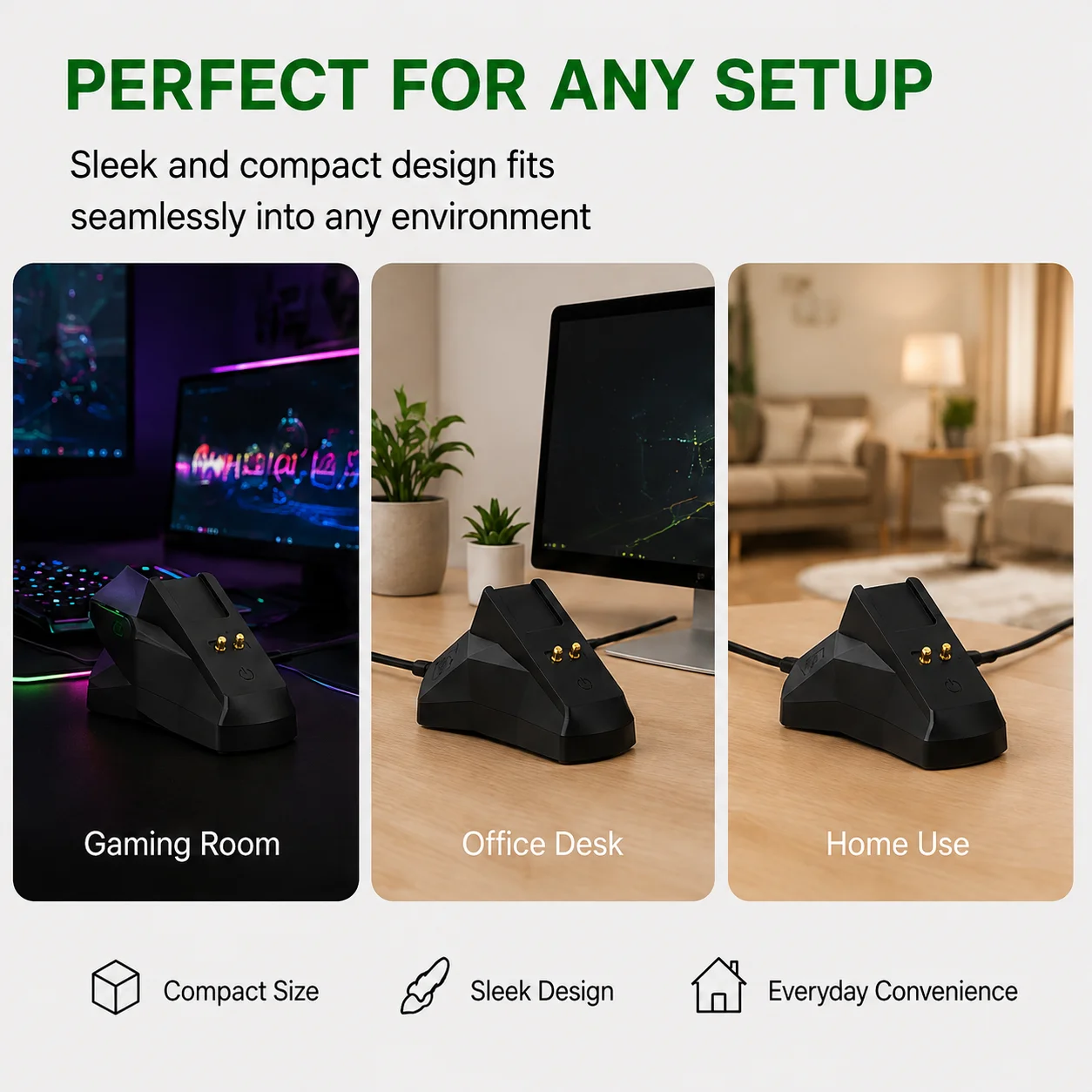 Charging dock suitable for Razer Naga Pro/Viper Ultimate/Basilisk Ultimate/Mice DeathAdder V2 Pro wireless mouse charging view 6