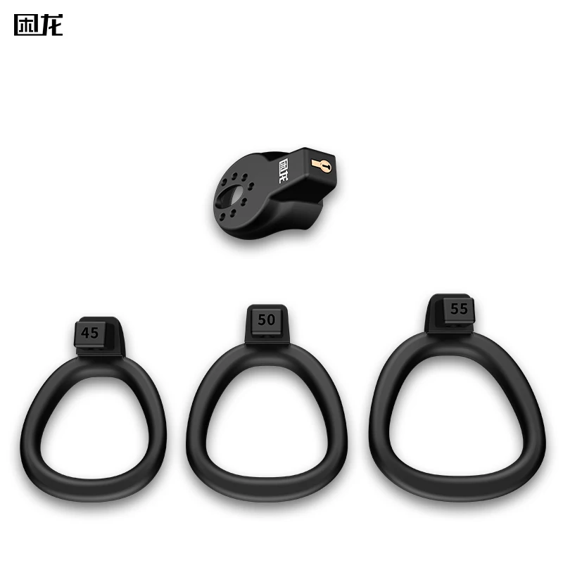 Jeusn-jaula de castidad para hombre, Juguetes sexuales para mujer, súper Mini jaula plana para pene, anillos para pene masculinos con 3 tamaños,