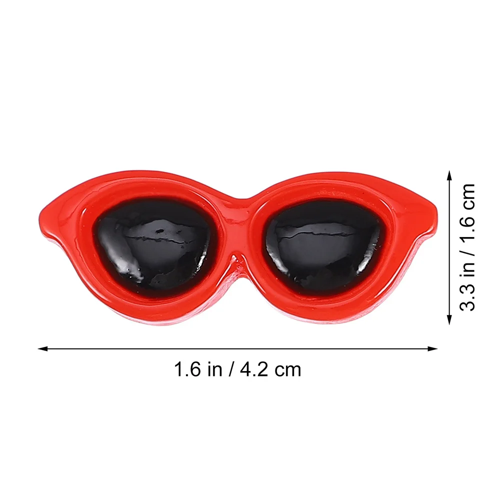 20 قطعة نصف مستديرة النظارات الشمسية الصغيرة راتنج مسطح السحر DIY بها بنفسك مقاطع الشعر سجل القصاصات الحرف جراب هاتف النظارات الملونة #3