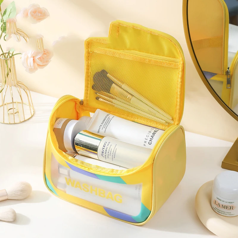 Tragbare Reise-Multifunktions-Kosmetiktaschen für Damen, Kulturbeutel, wasserdichte Schwimmtasche, Make-up-Aufbewahrungstasche, großes Fassungsvermögen – Detail 11