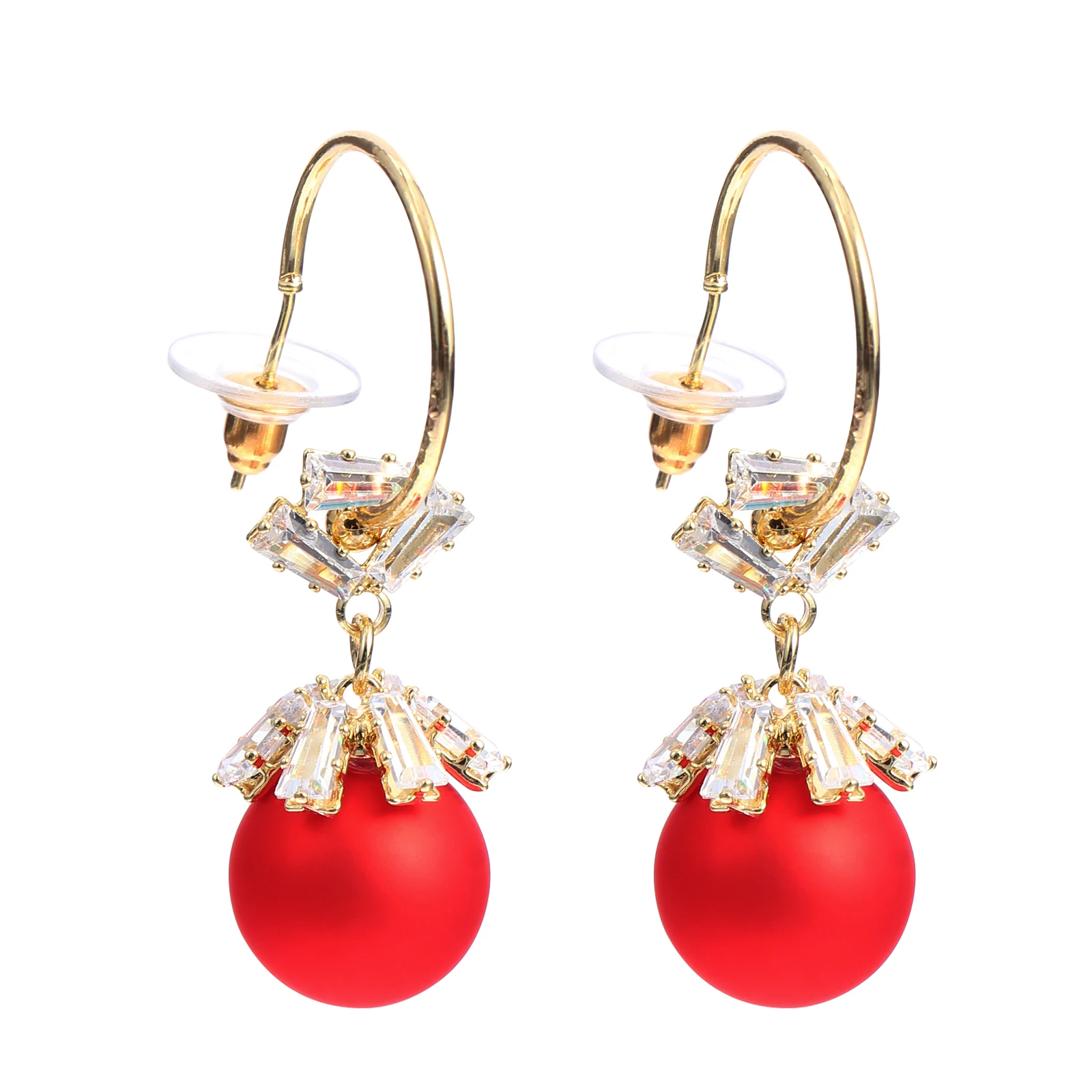 

1 Pair New Year Dangling Earrings Women Girls Premium Durable Comfortable Design For Party Dance Performance Decoration Gift