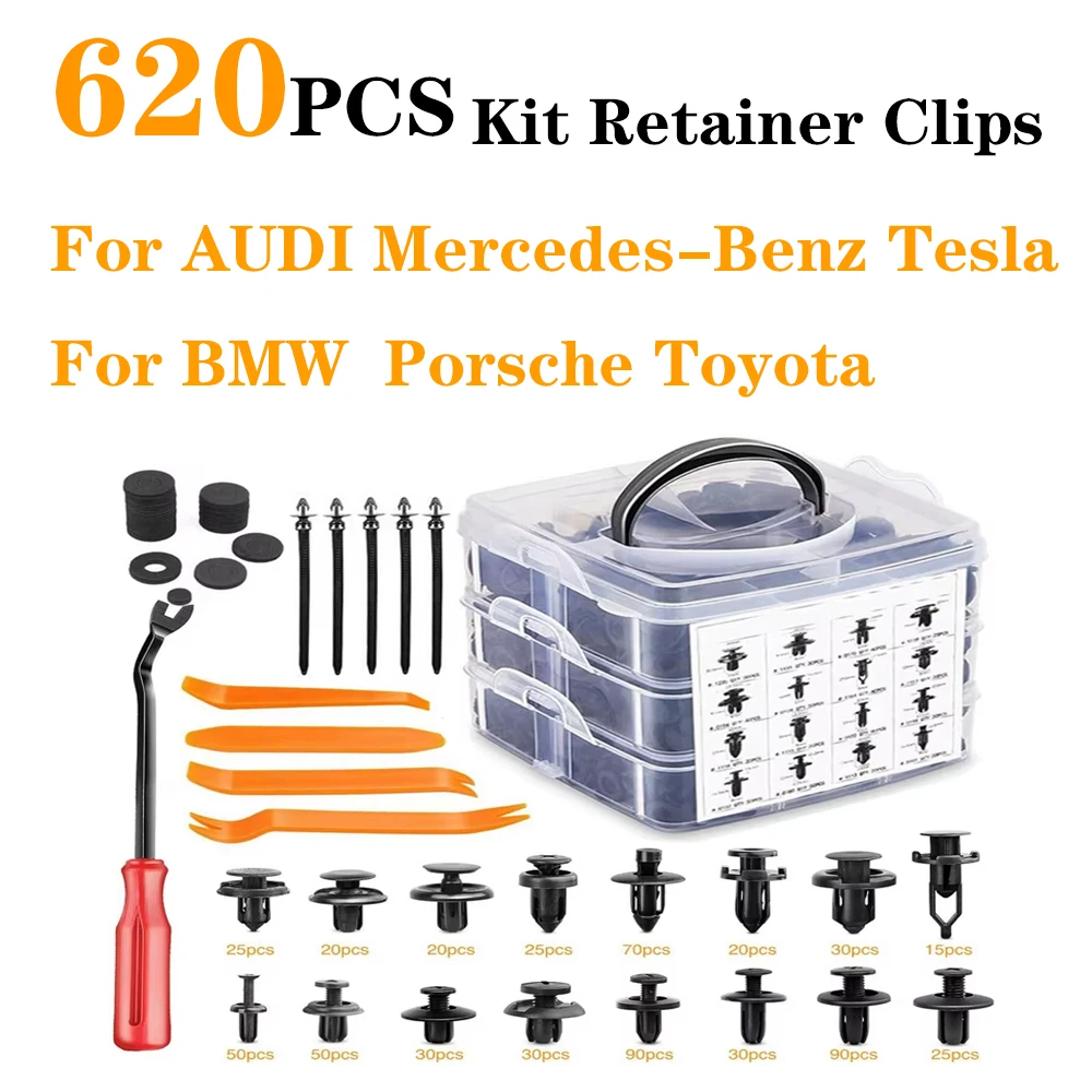 

Mixed Size Car Plastic Retainer Clips Automobile Fender Push Pin Rivet Door Trim Panel Retainer Automobile BumperFasteners Tool