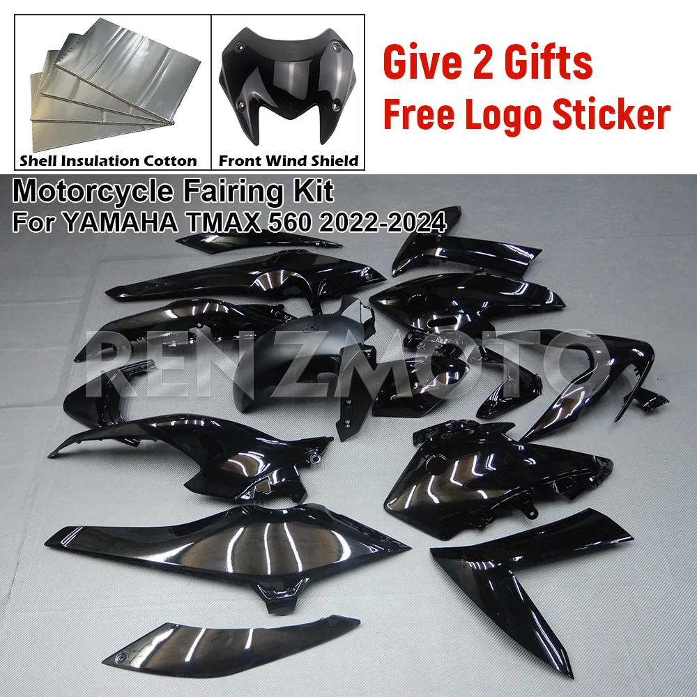 Whole Set Bodywork Fairing Kit For Yamaha Tmax560 T-max 560 2022 2023 2024 Glossy Matt Black Panel Cowl Fit Tmax 560 2022-2024