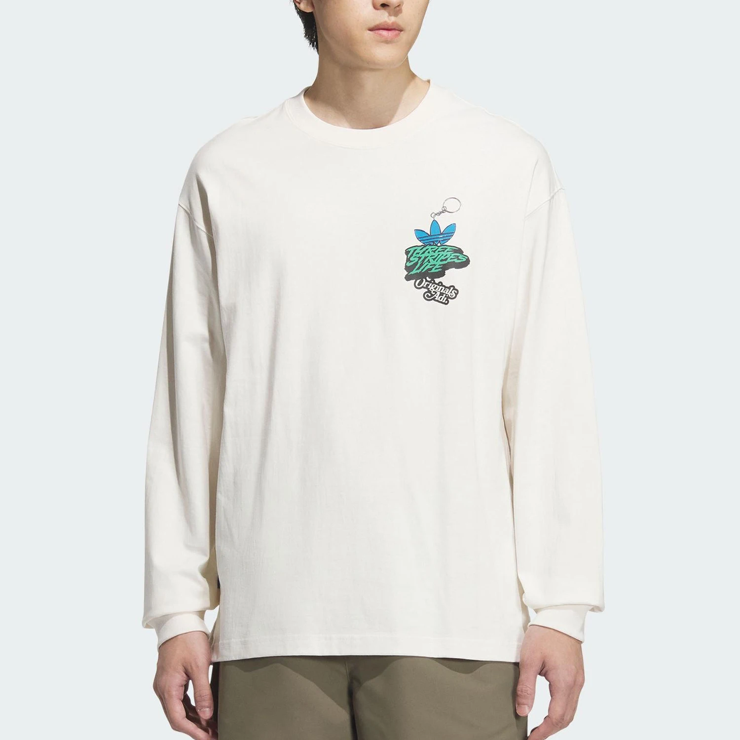 Adidas genuine clover men's knitted pattern casual sports sweatshirt JL7500