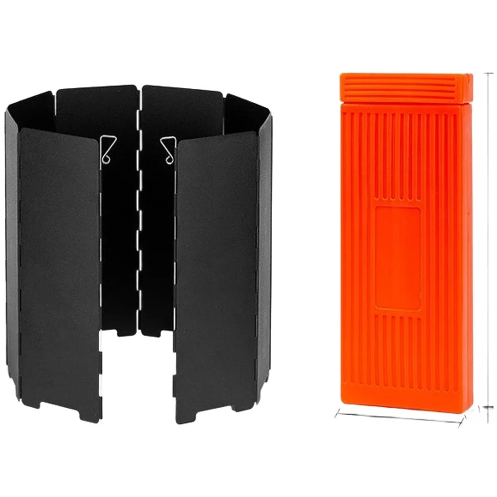 Easy Setup Camping Burner Shield Grill Portable Wind Guard 9.5*24.5*3cm Camping Windshield Large Support Panels